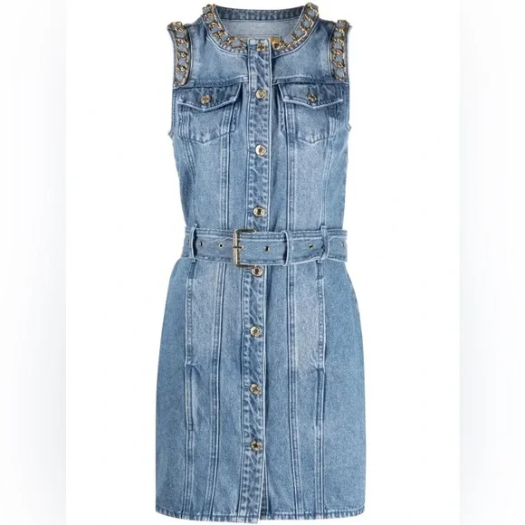 white christmas dresses Michael Kors sleevless denim dress – USASHOPDIRECT LLC